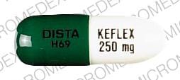 Image 1 - Imprint DISTA H69 KEFLEX 250 mg - Keflex 250 MG