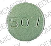 Imprint MYLAN 507 - hydrochlorothiazide/methyldopa 15 mg / 250 mg