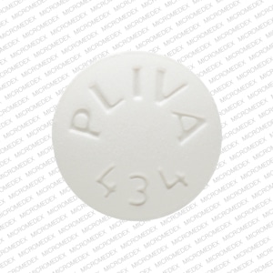 Pill Finder PLIVA 434 White Round Medicine