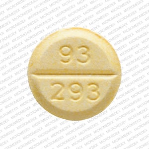 Pill Finder: TEVA 93 293 Yellow Round - Medicine.com