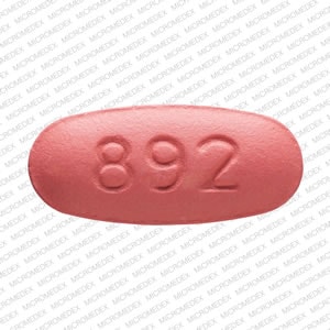 Pill Finder 93 892 Pink Elliptical Oval Medicine