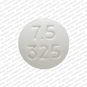 Pill Finder: RP 7.5 325 White Round - Medicine.com