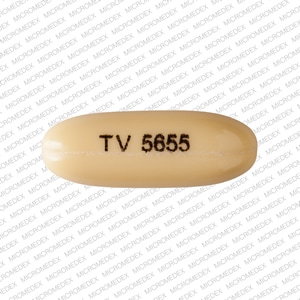 Pill Finder TV5655 Yellow Capsule Shape Medicine