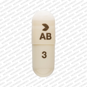 Pill Finder: > AB 3 White Capsule-shape - Medicine.com