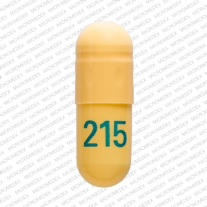 Pill Finder 215 Yellow Capsule Shape Medicine