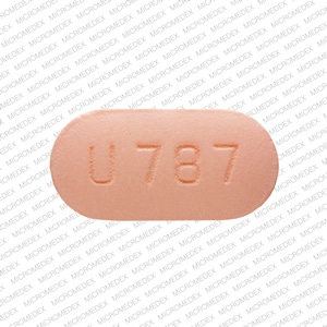 Image 1 - Imprint U 787 - glipizide/metformin 2.5 mg / 250 mg