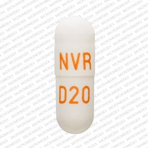 Image 1 - Imprint NVR D20 - dexmethylphenidate 20 mg