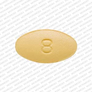 Pill Finder: G1 8 Yellow Elliptical / Oval - Medicine.com