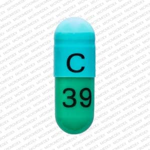 Pill Finder: C 39 Blue Capsule-shape - Medicine.com