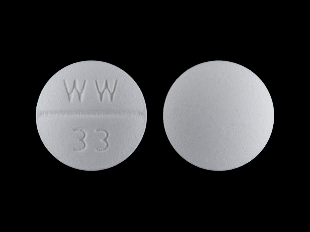 Image 1 - Imprint WW 33 - isosorbide mononitrate 20 mg