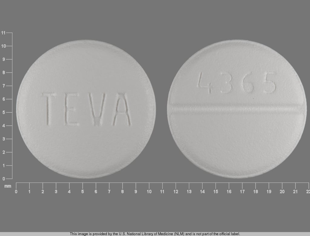 Image 1 - Imprint TEVA 4365 - labetalol 200 mg