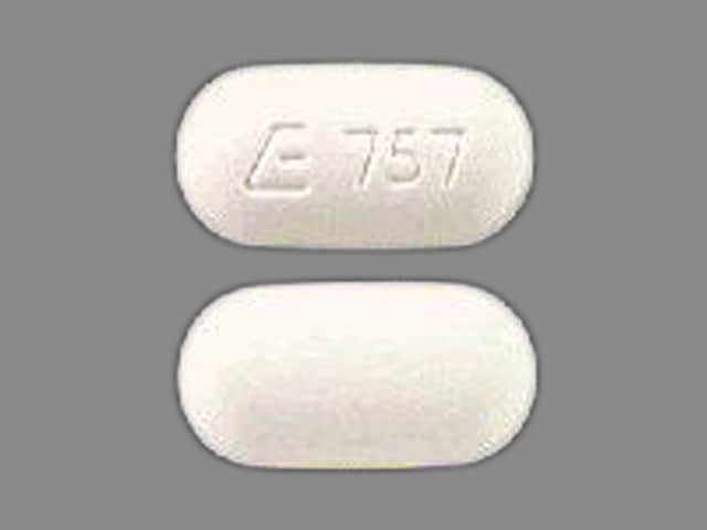 Imprint E 757 - sulfadiazine 500 mg
