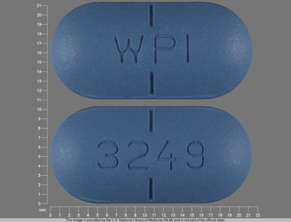 Image 1 - Imprint WPI 3249 - valacyclovir 1 gram