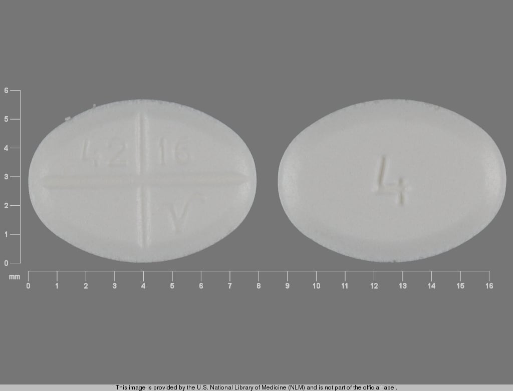 Imprint 4 42 16 V - methylprednisolone 4 mg