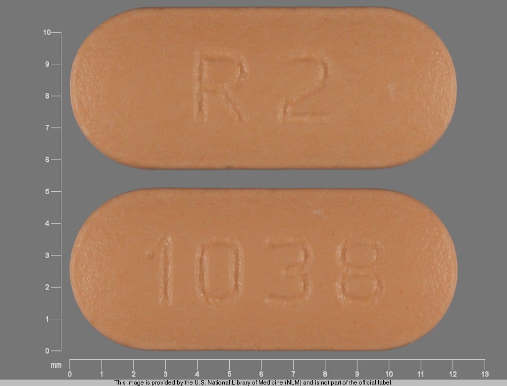 Image 1 - Imprint R 2 1038 - risperidone 2 mg