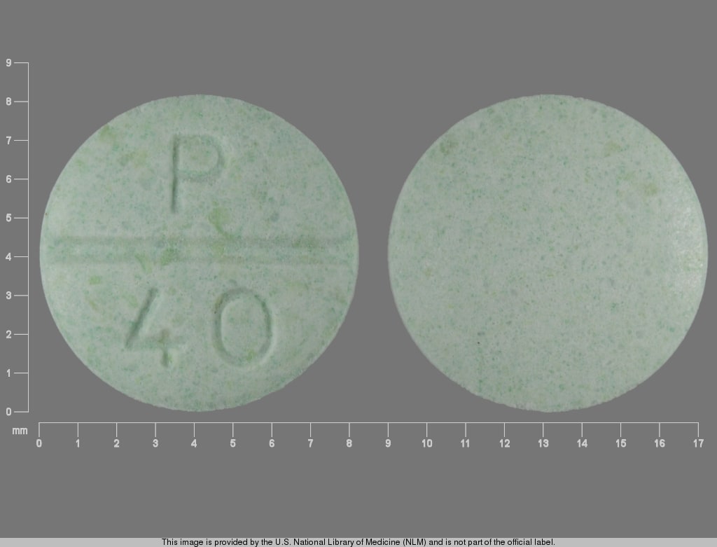 Image 1 - Imprint P 40 - propranolol 40 mg