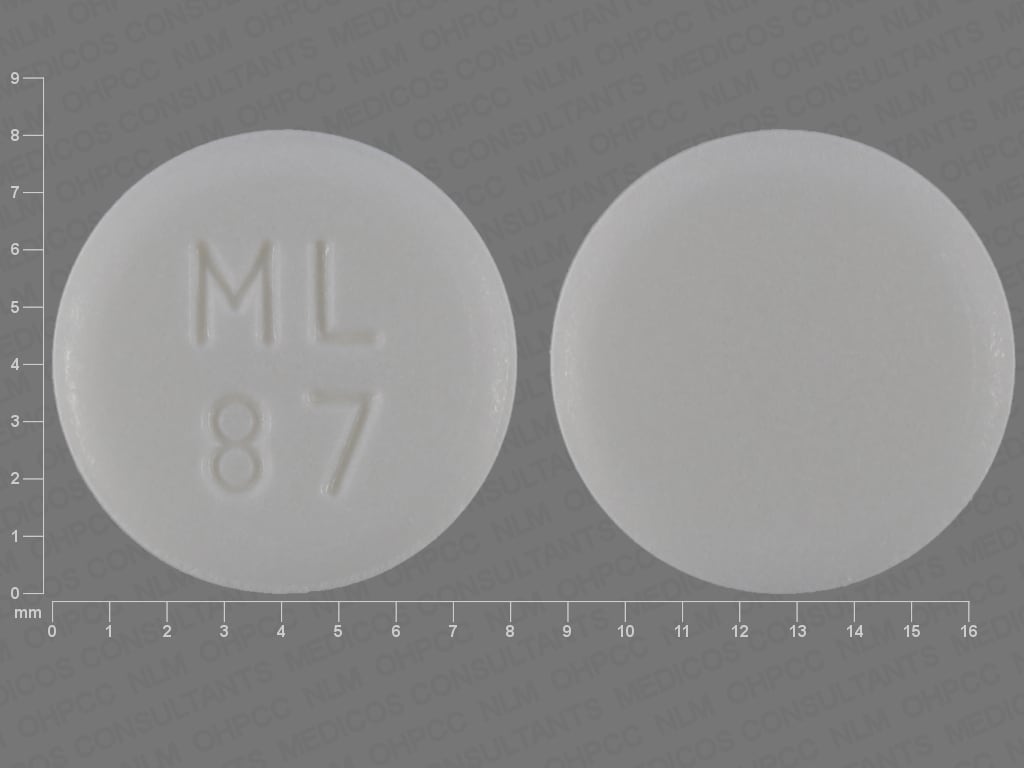 Pill Finder: ML 87 White Round - Medicine.com