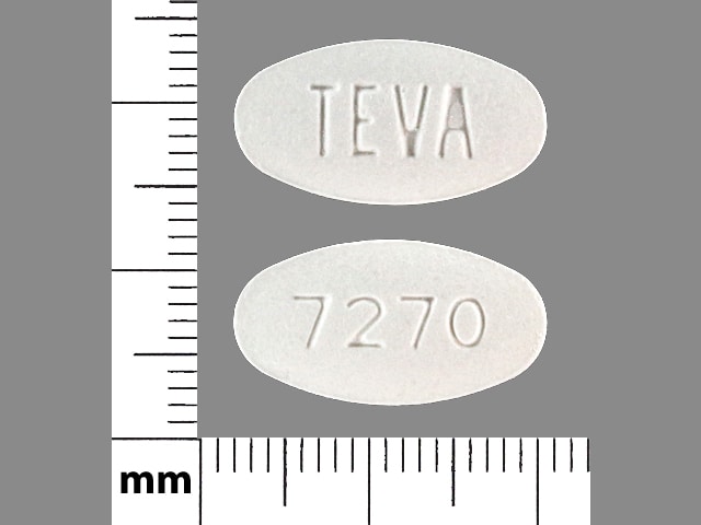 Image 1 - Imprint TEVA 7270 - pravastatin 80 mg