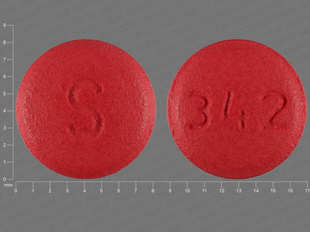 Pill Finder: S 342 Red Round - Medicine.com