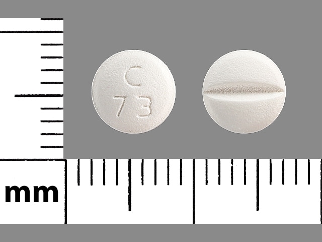 Image 1 - Imprint C 73 - metoprolol 25 mg