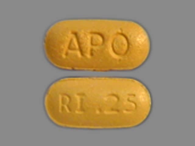 Image 1 - Imprint APO RI .25 - risperidone 0.25 mg