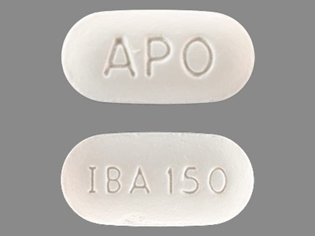 Imprint APO IBA150 - ibandronate 150 mg (base)