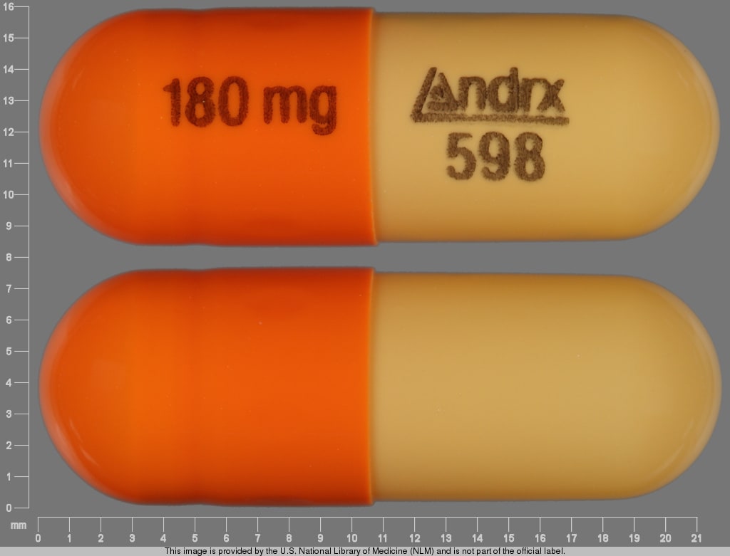 Image 1 - Imprint 180 mg Andrx 598 - Cartia XT 180 mg