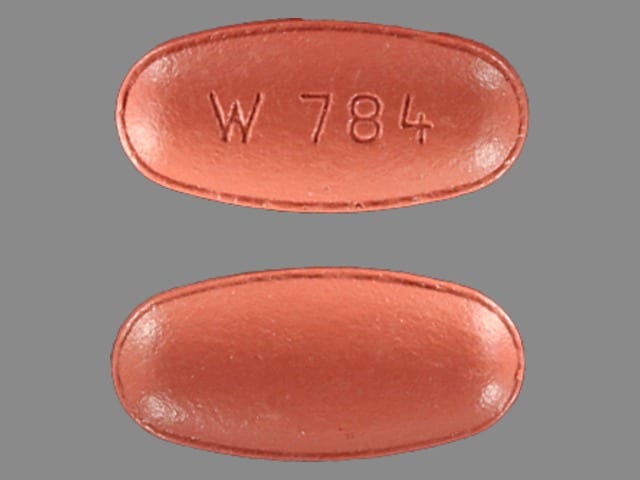 Image 1 - Imprint W784 - carbidopa/entacapone/levodopa 25 mg / 200 mg / 100 mg