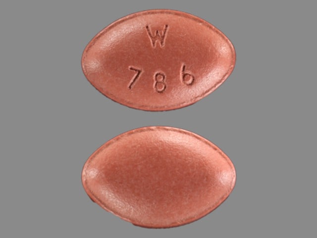 Image 1 - Imprint W 786 - carbidopa/entacapone/levodopa 37.5 mg / 200 mg / 150 mg