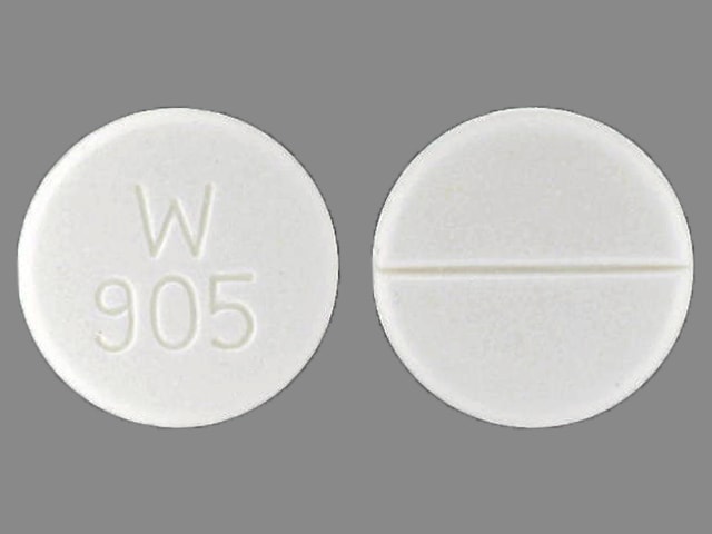 Image 1 - Imprint W 905 - captopril 100 mg