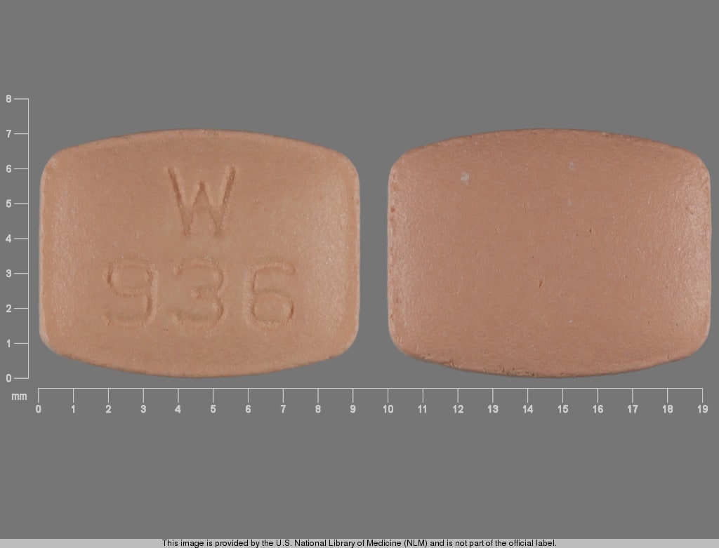 Image 1 - Imprint W 936 - famotidine 20 mg