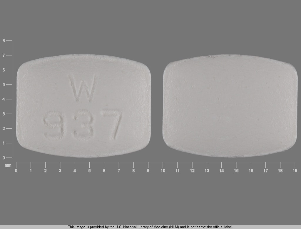 Image 1 - Imprint W 937 - famotidine 40 mg