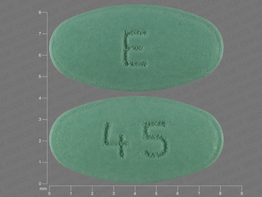 Image 1 - Imprint E 45 - losartan 25 mg