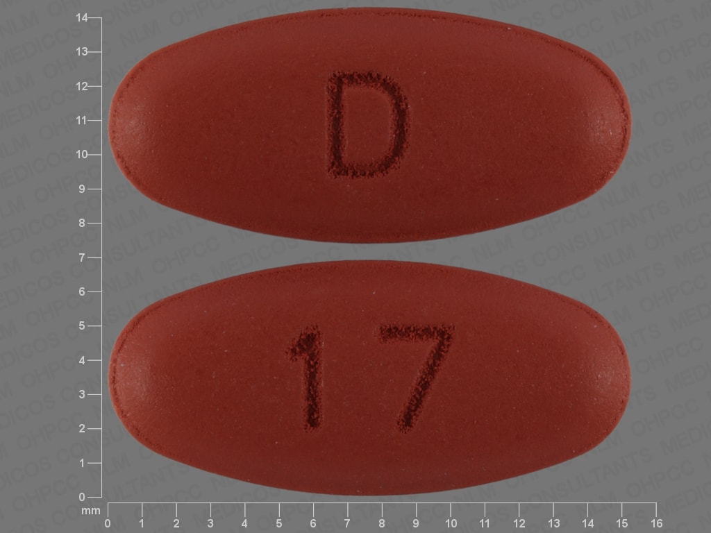 Image 1 - Imprint D 17 - quinapril 40 mg