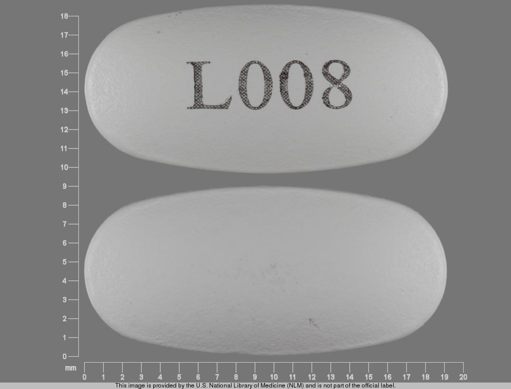 Image 1 - Imprint L008 - levetiracetam 500 mg