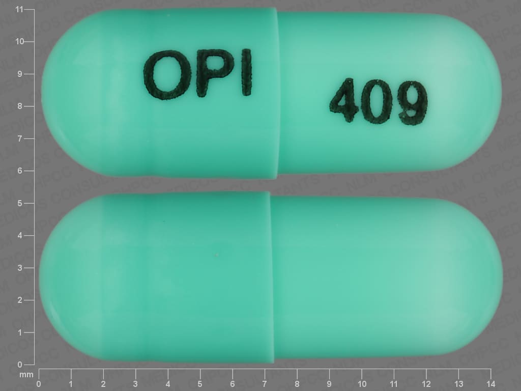Pill Finder Opi 409 Green Capsule Shape Medicine Com