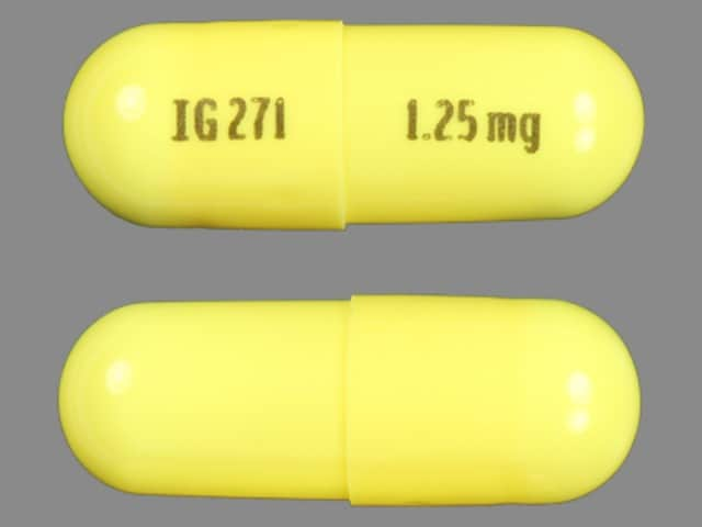 Pill Finder IG 271 1 25mg Yellow Capsule Shape Medicine