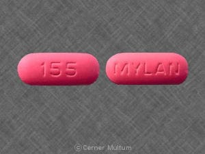 Image 1 - Imprint 155 MYLAN - acetaminophen/propoxyphene 650 mg / 100 mg