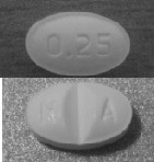 N A 0.25 - Alprazolam