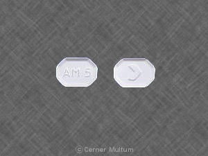 Image 1 - Imprint AM 5 > - amlodipine 5 mg