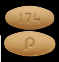 Image 1 - Imprint P 174 - amlodipine/hydrochlorothiazide/valsartan 10 mg / 12.5 mg / 160 mg