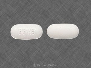 Imprint GG N6 - amoxicillin/clavulanate 500 mg / 125 mg