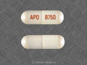 Imprint APO B750 - balsalazide 750 mg