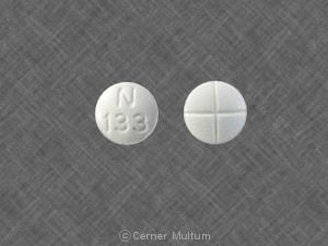 Image 1 - Imprint N 133 - captopril 25 mg