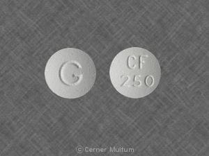 Image 1 - Imprint G CF 250 - ciprofloxacin 250 mg
