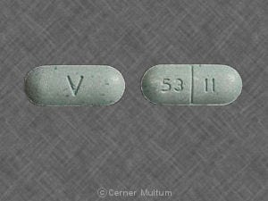 Image 1 - Imprint V 53 11 - dextromethorphan/guaifenesin 30 mg / 600 mg