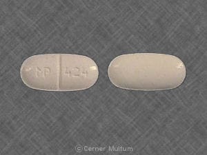 Image 1 - Imprint MP 424 - guaifenesin/pseudoephedrine 600 mg / 120 mg