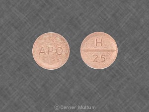 Image 1 - Imprint APO H 25 - hydrochlorothiazide 25 mg
