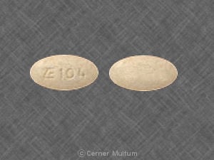 Image 1 - Imprint E 104 - lisinopril 40 mg