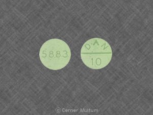 Imprint 5883 DAN 10 - methylphenidate 10 mg